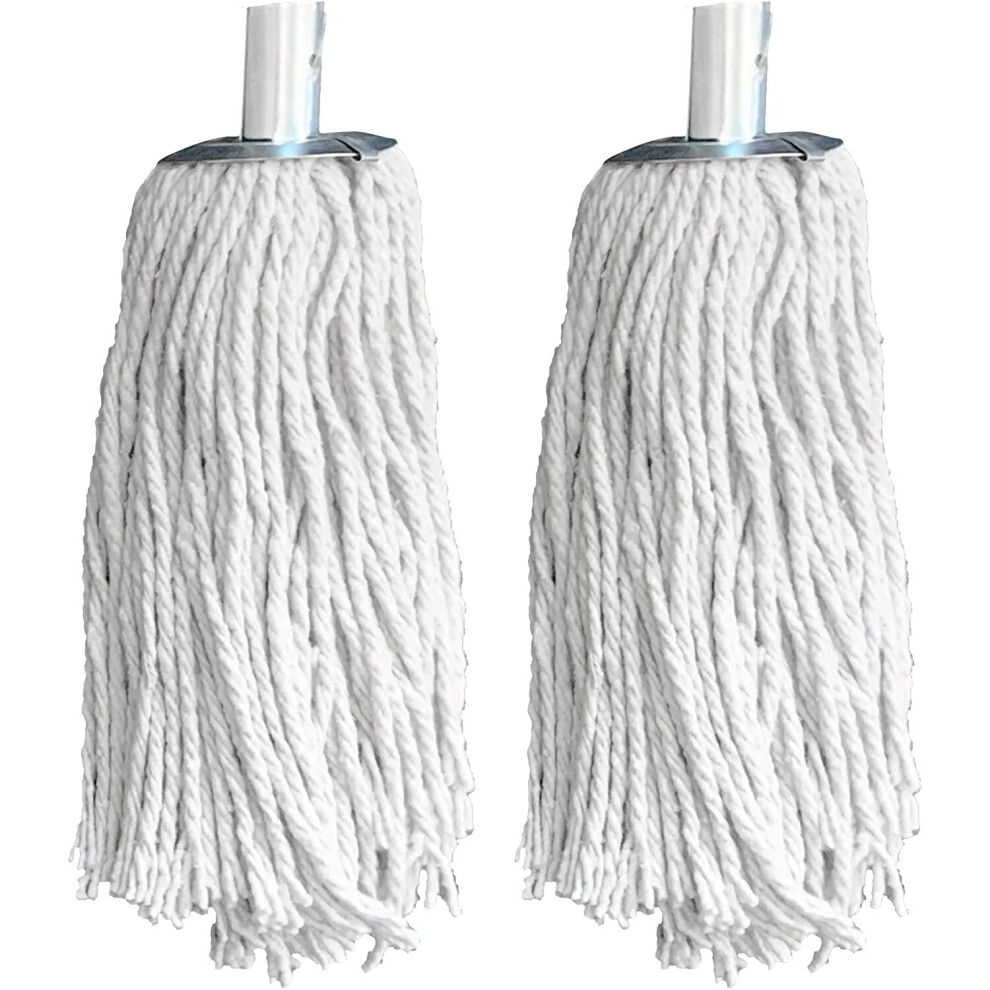 Tdbs The Dustpan And Brush Store 2X Cotton Mop Heads Replacement String Floor Cleaning Heavy Duty Mops