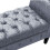 Living And Home Velvet Buttoned Storage Ottoman Bench 5