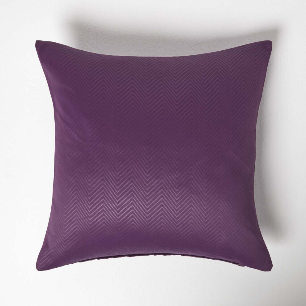 Homescapes (Aubergine) Herringbone Chevron Cushion Cover