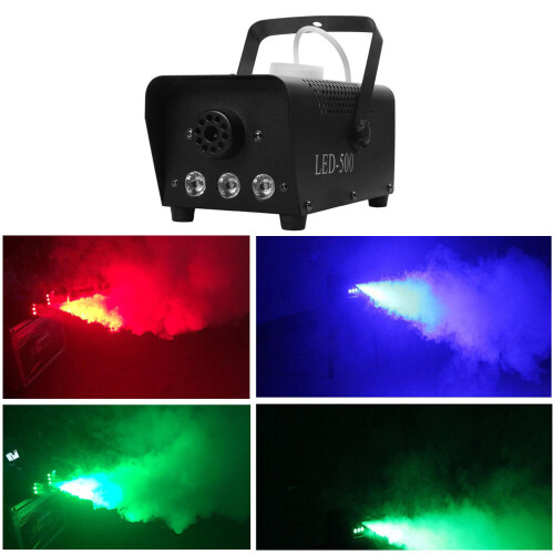 Machine à fumée LED RVB 500W Télécommande sans fil DJ Disco Party UK 1