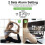 Digital Alarm Clock, Bedside Clock Dual Alarms, Mirror Surface, Snooze 7