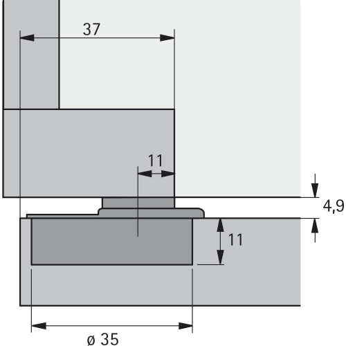 Hettich 6878464096 Special Hinge Optimize Plus 4 FM, Multicolor 1