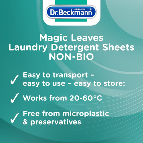 Dr Beckmann Dr Beckmann Magic Leaves Μη βιολογικό απορρυπαντικό πλυντηρίου ρούχων 25 φύλλα 1