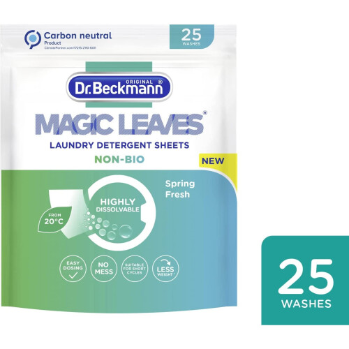Dr Beckmann Dr Beckmann Magic Leaves Μη βιολογικό απορρυπαντικό πλυντηρίου ρούχων 25 φύλλα 2