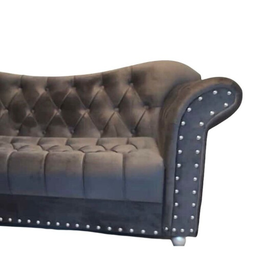 Chesterfield 3 & 2 Seater Sofa Set Grey 1