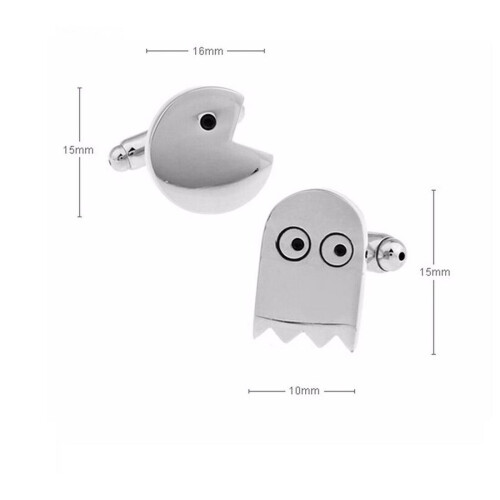 Charles William Elegant Silver Ghost Cufflinks Present Novelty 2