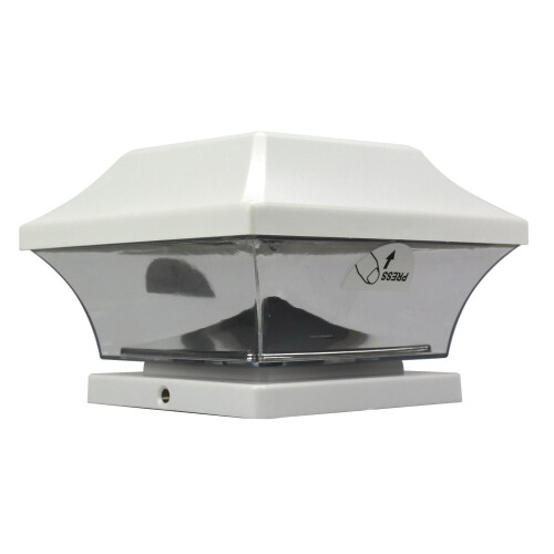 True Face (White - 2 Pack) Solar Powered LED Deck Post Light Outdoor Garden Patio Pathway Waterproof 1