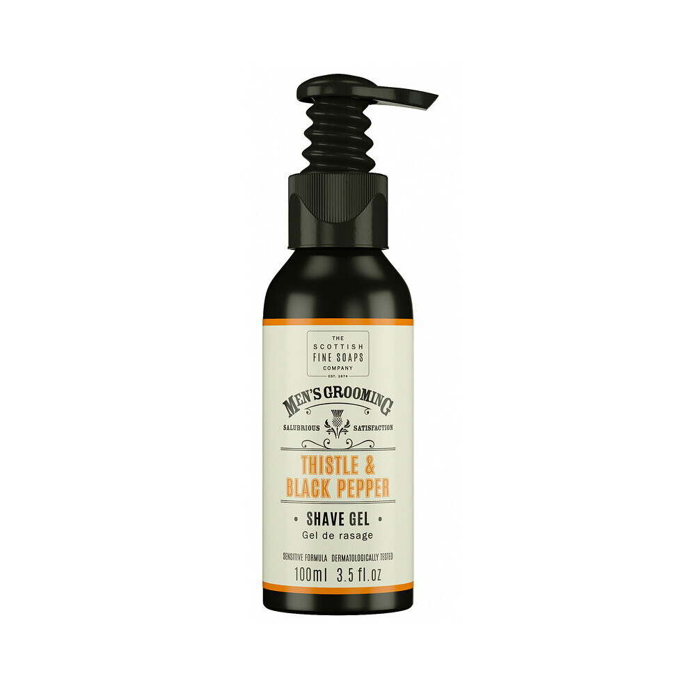 Scottish Fine Soaps Men's Grooming Thistle & Pepper Scented Shaving Gel 100ml