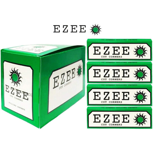 1000 x EZEE GREEN Rizla Cut Corners ROLLING Papers Tobacco Cig Filters