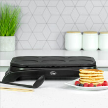 Quest 35319 Mini Pancake Maker and Grill / 6 Non-Stick Moulds, Easy Use
