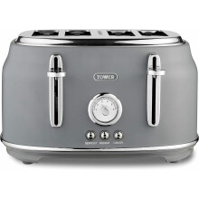 Tower Stylish Renaissance 4 Slice Toaster, 1630W, Grey