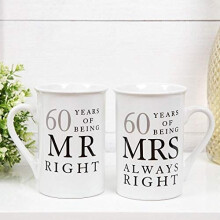 AMORE BY JULIANA? Mr & Mrs Mug Set - 60 Years