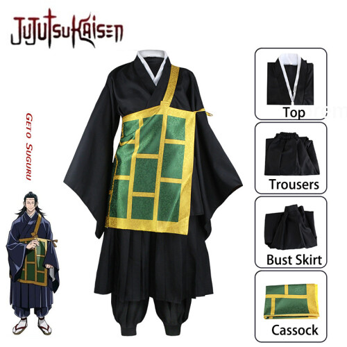 Jujutsu Kaisen Geto Suguru Cosplay Costume Suit Uniform Monk Robe