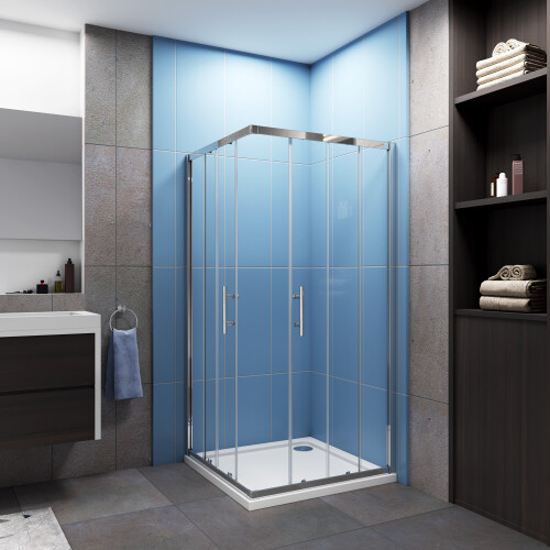 AICA (700x700mm) Corner Entry Shower Enclosure Walk in Door 1