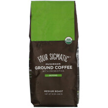 Four Sigmatic, Happy Gut, Café Biologique avec Probiotiques et Champignon Queue de Dinde, Moulu, Torréfaction Moyenne, 12 oz (340 g)