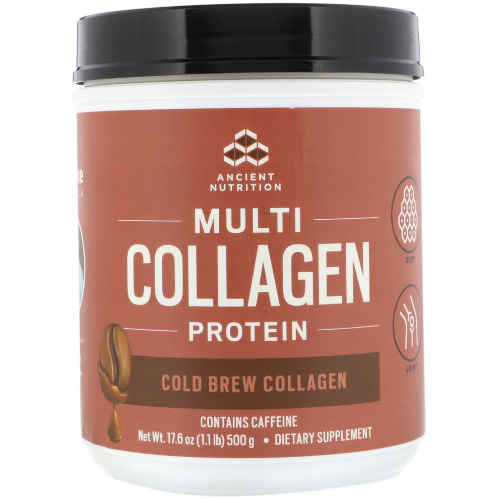 Dr. Axe / Ancient Nutrition , Multi Collagen Protein, Cold Brew, 1.09 Lb (496 G)