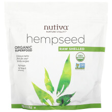 Nutiva, Superaliment Biologique, Graines de Chanvre Décortiquées Crues, 19 oz (539 g)