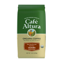 Cafe Altura, Café Biologique, Colombie, Grain Entier, Torréfaction Foncée, 10 oz (283 g)