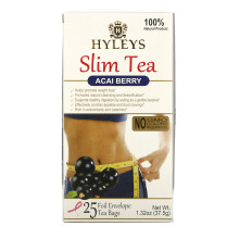 Hyleys Tea, Chá Slim, Açaí, 25 Sacos de Chá em Folha de Ouro, 1.32 oz (37.5 g)