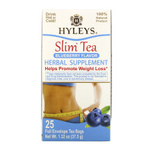 Hyleys Tea, Chá Slim, Mirtilo, 25 Sacos de Chá em Fólio, 1,32 oz (37,5 g)