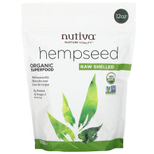 Nutiva, Superaliment Biologique, Graines de Chanvre Décortiquées Crues, 12 oz (340 g)
