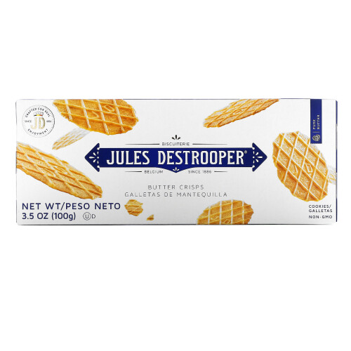 Jules Destrooper, Biscuits Feuilletés au Beurre, 3,5 oz (100 g)