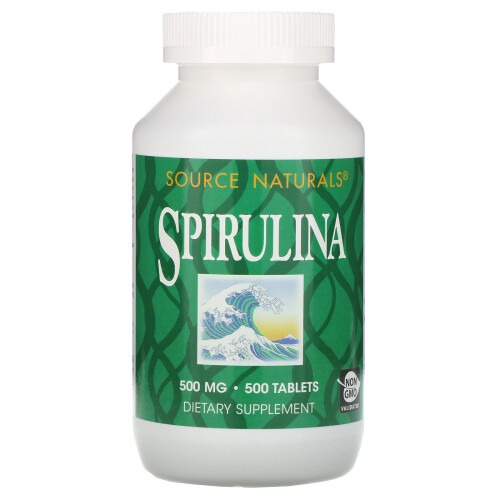 Source Naturals, Spiruline, 500 mg, 500 Comprimés