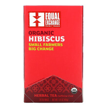 Equal Exchange, Tisane d'Hibiscus Biologique, Sans Caféine, 20 Sachets de Thé, 1,41 oz (40 g)