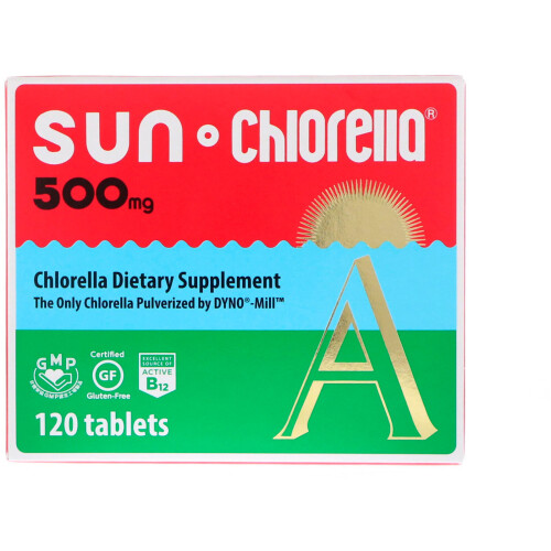 Sun Chlorella, Complément de Chlorelle, 500 mg, 120 Comprimés