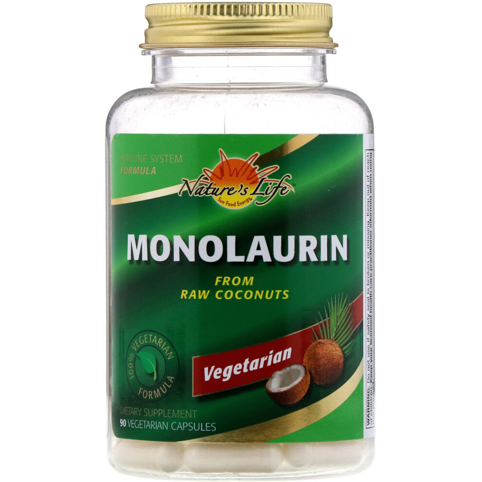 Nature's Life , Monolaurin, 90 Vegetarian Capsules