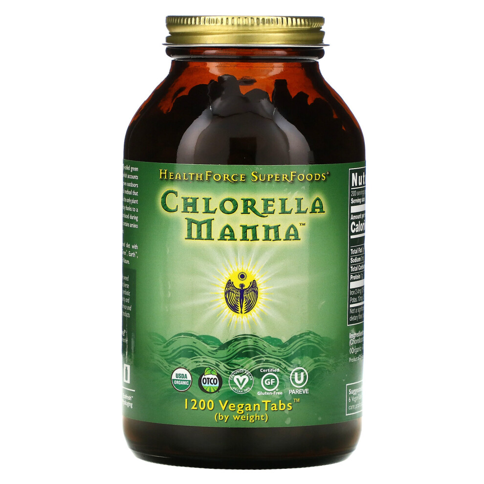 Healthforce Superfoods , Chlorella Manna, 1200 Vegantabs