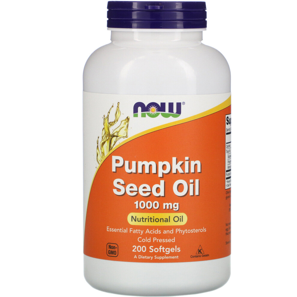 Now Foods , Pumpkin Seed Oil, 1,000 Mg, 200 Softgels