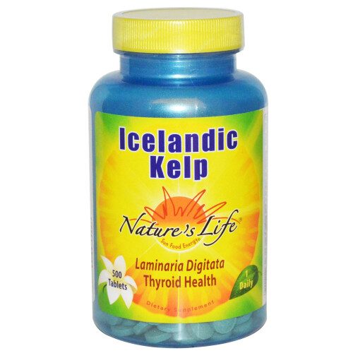 Nature's Life, Isländischer Seetang, 500 Tabletten