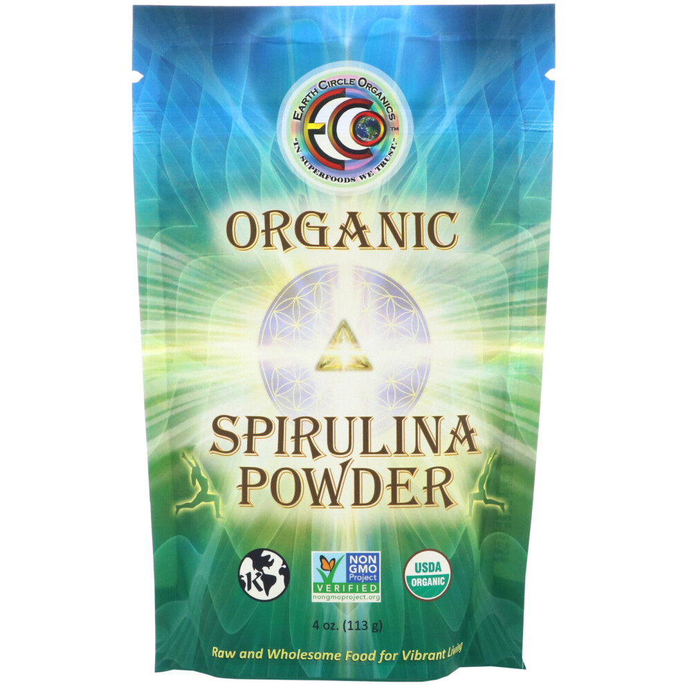 Earth Circle Organics , Organic Spirulina Powder, 4 Oz (113 G)