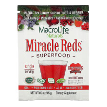 Macrolife Naturals, Miracle Reds, Superfood, Goji, Pomegranate, Acai, Mangosteen, 0.3 oz (9.5 g)