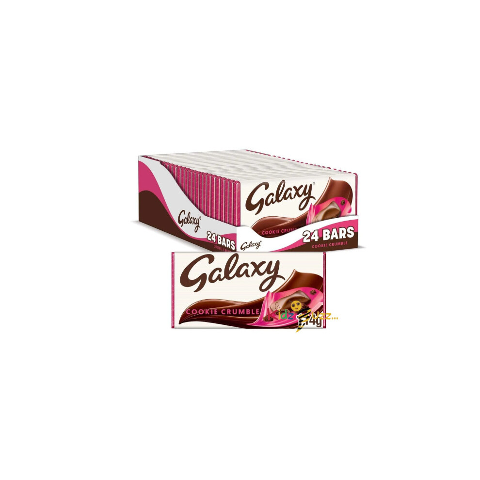 (Pack of 24) Galaxy Cookie Crumble Chocolate Bar of 114 g