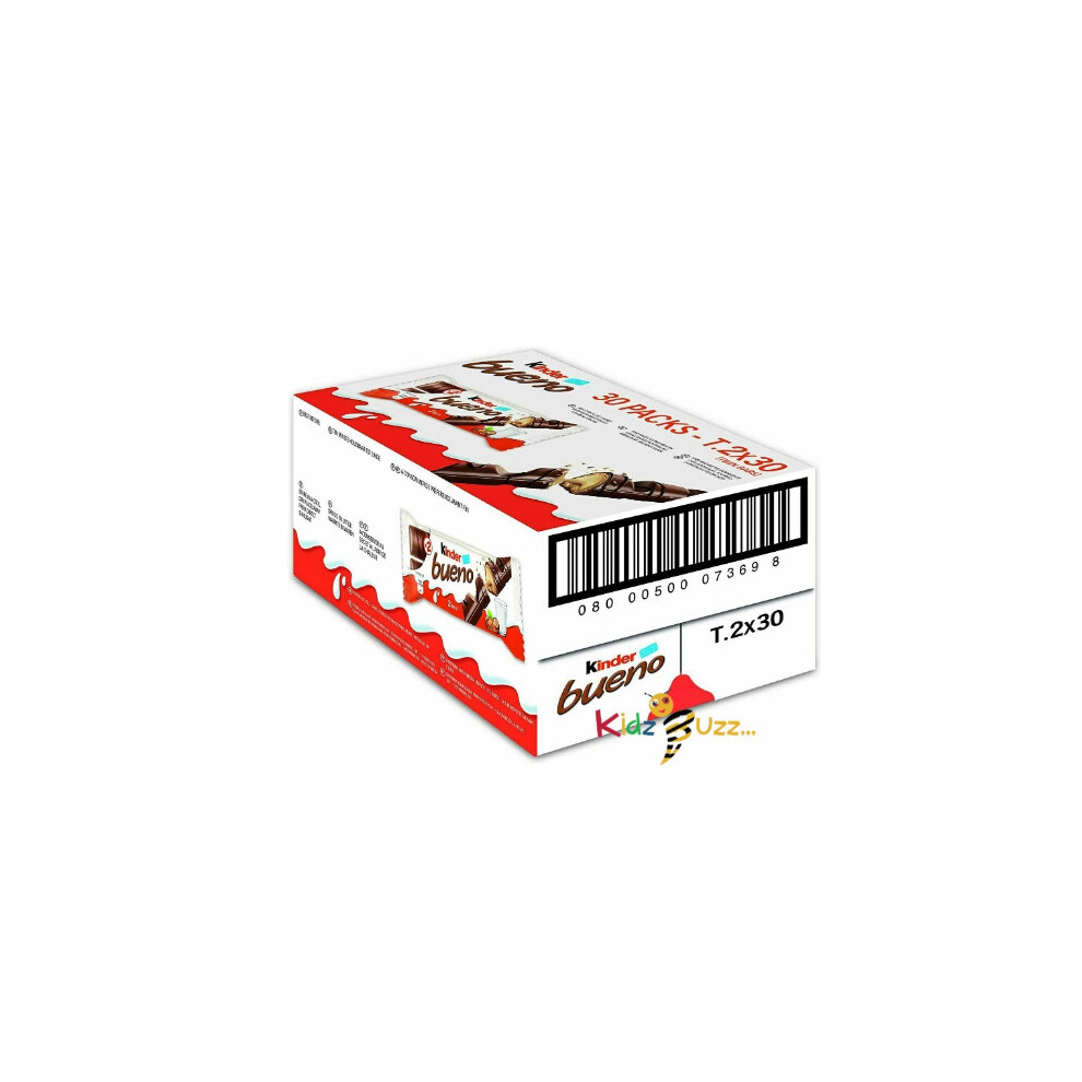 Kinder Bueno Chocolate Bars, 44 g (Pack of 30)