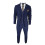 (44) Mens 3 Piece Navy Blue Birdseye Classic Suit 6