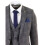 (36) Mens 3 Piece Grey With Blue Check Vintage Suit 5