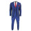 (38) Mens 3 Piece Shiny Royal Blue Classic Suit 4