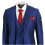 (38) Mens 3 Piece Shiny Royal Blue Classic Suit 5