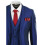 (38) Mens 3 Piece Shiny Royal Blue Classic Suit 6
