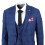(36) Mens 3 Piece Blue Birdseye Check Classic Suit 4