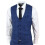 (36) Mens 3 Piece Blue Birdseye Check Classic Suit 5