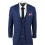 (36) Mens 3 Piece Blue Birdseye Check Classic Suit 1