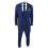 (36) Mens 3 Piece Blue Birdseye Check Classic Suit 2