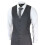 (38) Mens 3 Piece Charcoal Grey Classic Stitch Suit 2