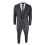 (38) Mens 3 Piece Charcoal Grey Classic Stitch Suit 4