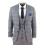 (46) Mens 3 Piece Grey Birdseye Check Classic Suit 1