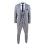 (46) Mens 3 Piece Grey Birdseye Check Classic Suit 2
